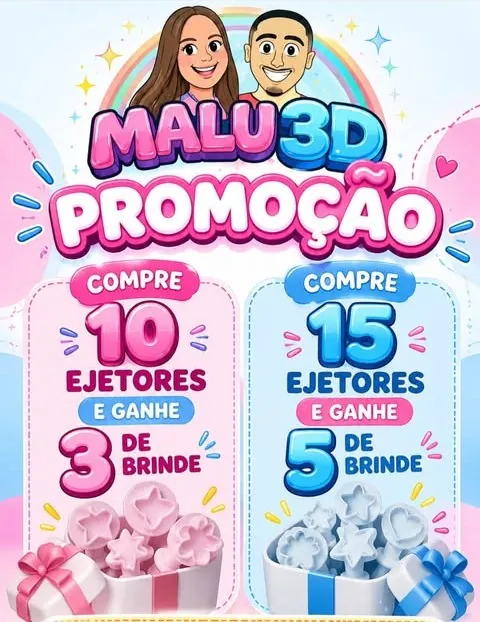 Arte da promoção de outubro da Malu 3D
